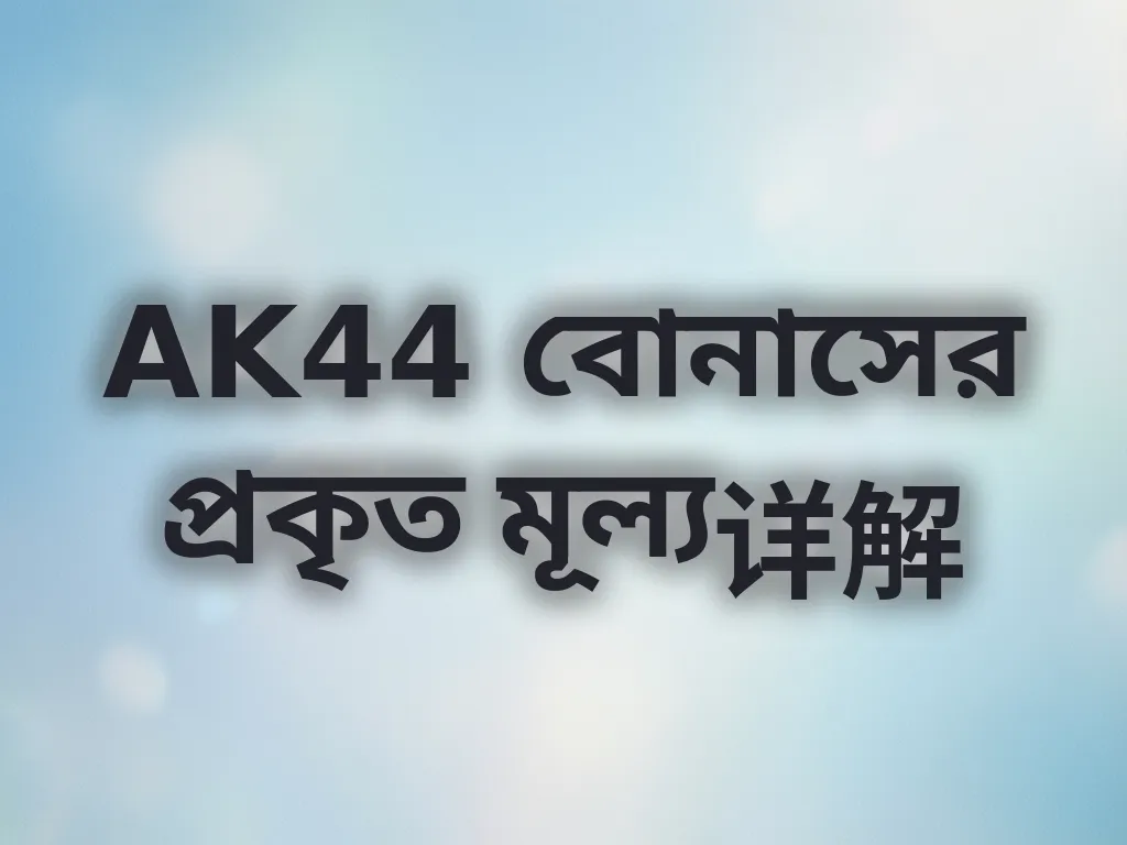 AK44 বোনাসের প্রকৃত মূল্য详解