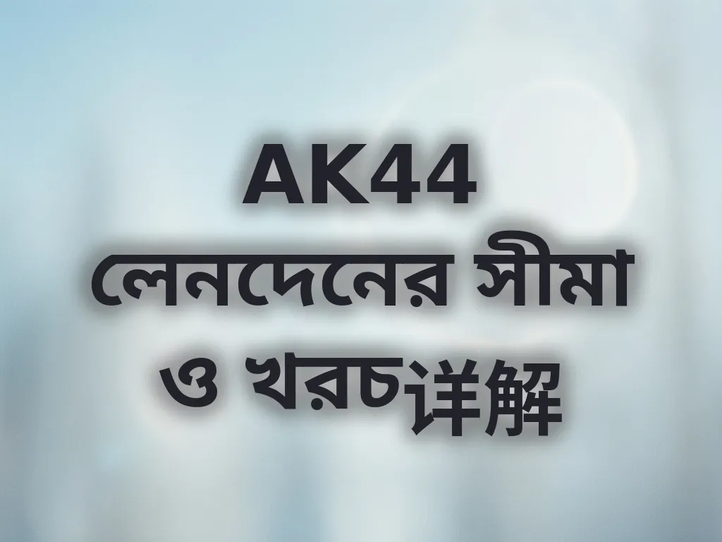 AK44 লেনদেনের সীমা ও খরচ详解